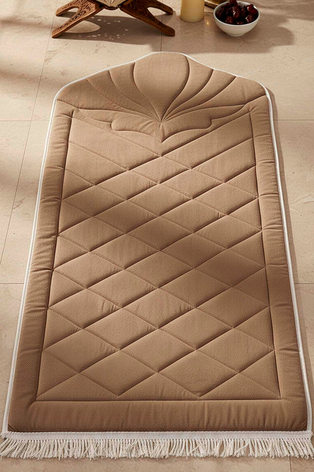 Vizon Kapitone Dolgulu Lüks Seccade 65x115 cm