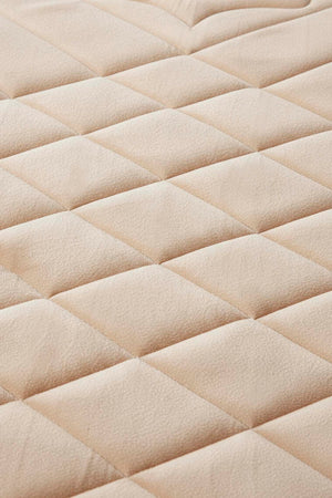 Krem Kapitone Dolgulu Lüks Seccade 65x115 cm