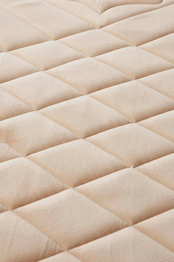 Krem Kapitone Dolgulu Lüks Seccade 65x115 cm