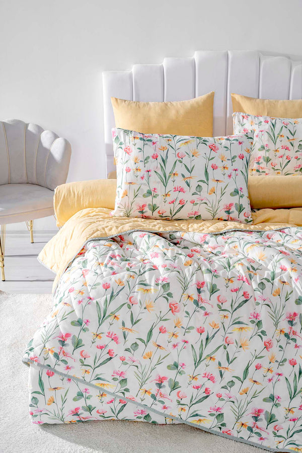 Botanical Çift Kişilik Nevresimli Pike Takımı - 7 Parça Çeyiz Seti