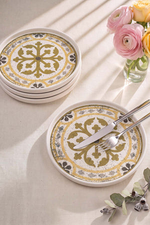 Timeless Brown Stackable 4'lü Pasta & Sunum Tabağı 21 cm