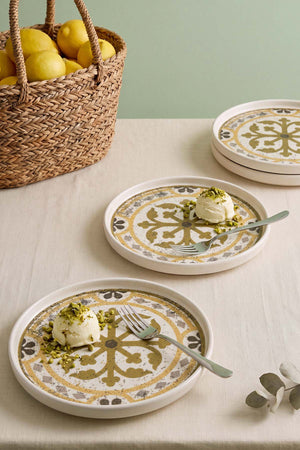 Timeless Brown Stackable 4'lü Pasta & Sunum Tabağı 21 cm