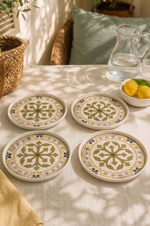 Timeless Brown Stackable 4'lü Pasta & Sunum Tabağı 21 cm