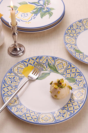 Limon Bliss Ege Pasta Tabağı 4'lü Pasta & Sunum Tabağı 20 cm
