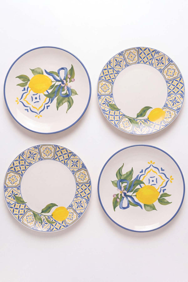 Limon Bliss Ege Pasta Tabağı 4'lü Pasta & Sunum Tabağı 20 cm