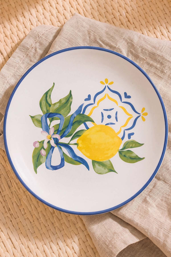 Limon Bliss Ege Pasta Tabağı 4'lü Pasta & Sunum Tabağı 20 cm