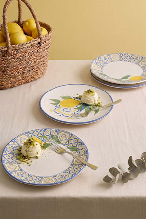 Limon Bliss Ege Pasta Tabağı 4'lü Pasta & Sunum Tabağı 20 cm