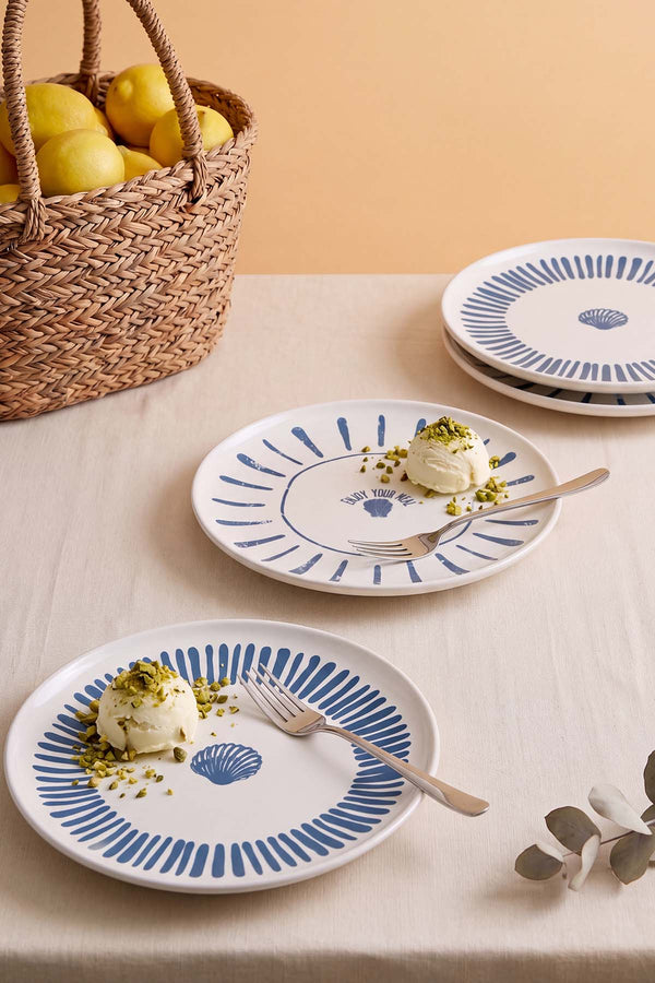 Ocean Muse Nordic Pasta Tabağı 4'lü Pasta & Sunum Tabağı 22 cm