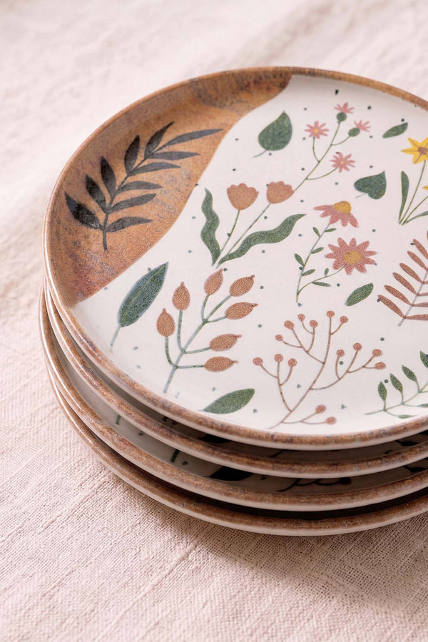 Soft Bloom Nordic Pasta Tabağı 4'lü Pasta & Sunum Tabağı 22 cm