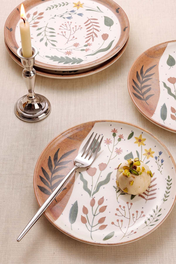 Soft Bloom Nordic Pasta Tabağı 4'lü Pasta & Sunum Tabağı 22 cm