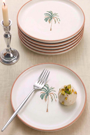 Bronze Palmiye Nordic 6'lı Pasta & Sunum Tabağı 22 cm