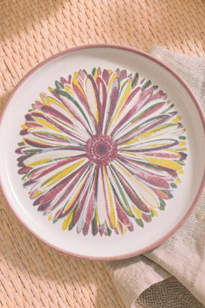Serene Flower Nordic 4'lü Pasta & Sunum Tabağı 22 cm