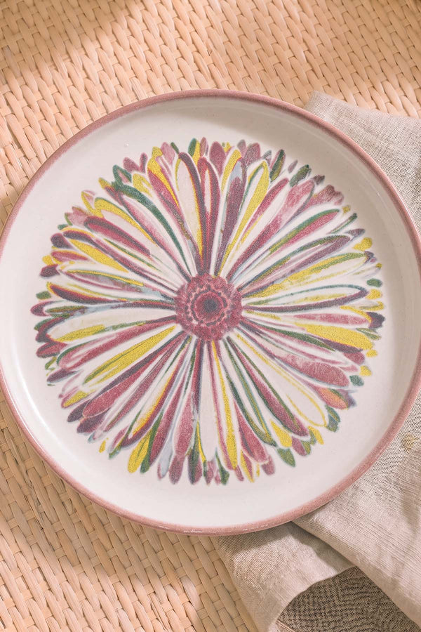 Serene Flower Nordic 4'lü Pasta & Sunum Tabağı 22 cm