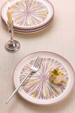 Serene Flower Nordic 4'lü Pasta & Sunum Tabağı 22 cm