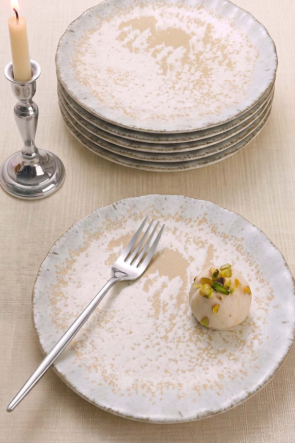 Vintage Cream Sirius 6'lı Pasta & Sunum Tabağı 22 cm