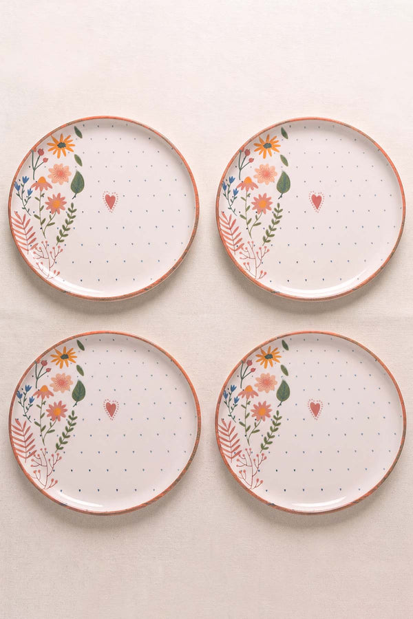 Kalpli Soft Bloom Nordic 4'lü Pasta & Sunum Tabağı 22 cm
