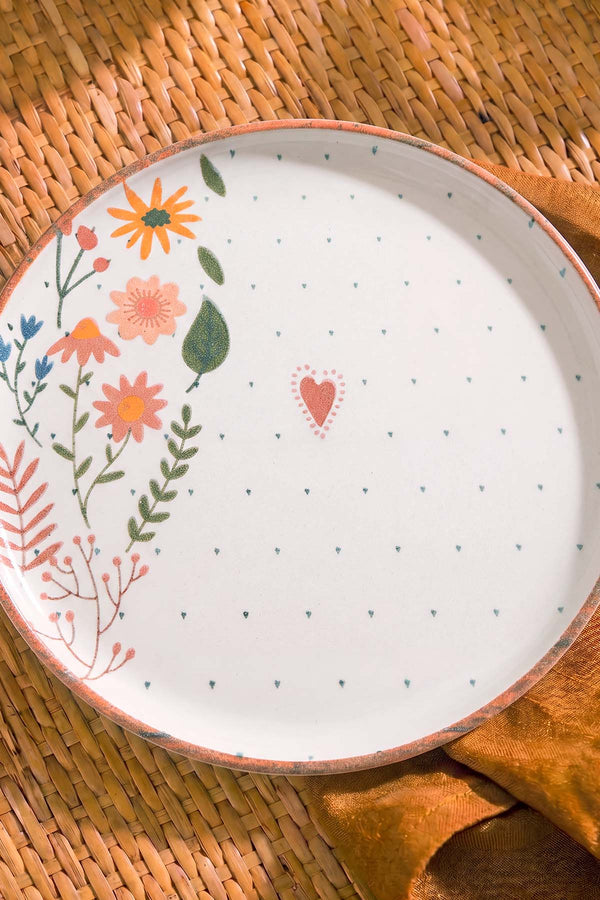 Kalpli Soft Bloom Nordic 4'lü Pasta & Sunum Tabağı 22 cm