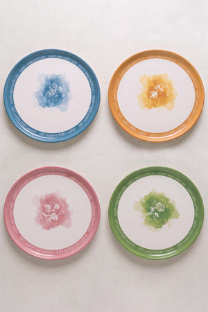 Flowers Mottolu Nordic 4'lü Pasta & Sunum Tabağı 22 cm