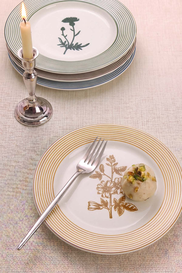 Floral Essence Assos 4'lü Pasta & Sunum Tabağı 22 cm