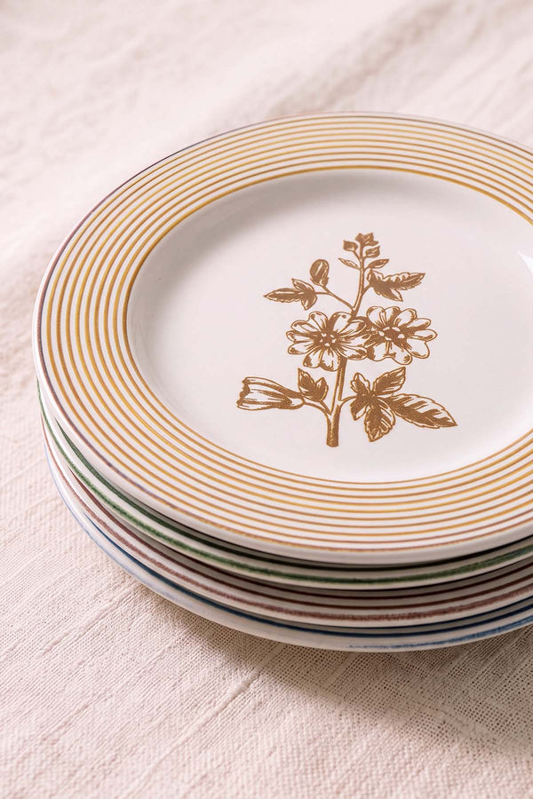 Floral Essence Assos 4'lü Pasta & Sunum Tabağı 22 cm