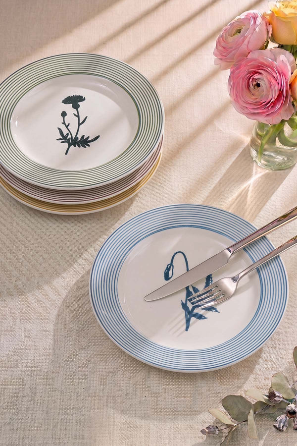 Floral Essence Assos 4'lü Pasta & Sunum Tabağı 22 cm