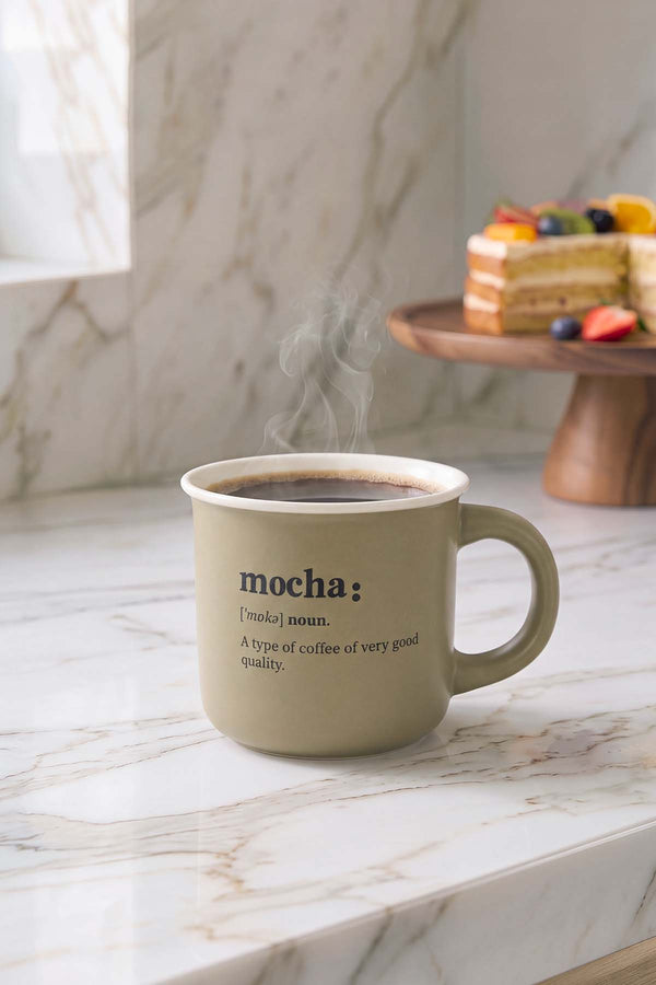Mocha Mottolu Lory Porselen Kupa 380 ml
