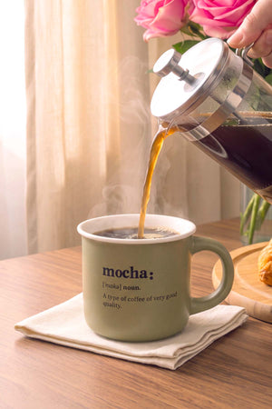 Mocha Mottolu Lory Porselen Kupa 380 ml