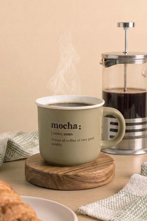 Mocha Mottolu Lory Porselen Kupa 380 ml