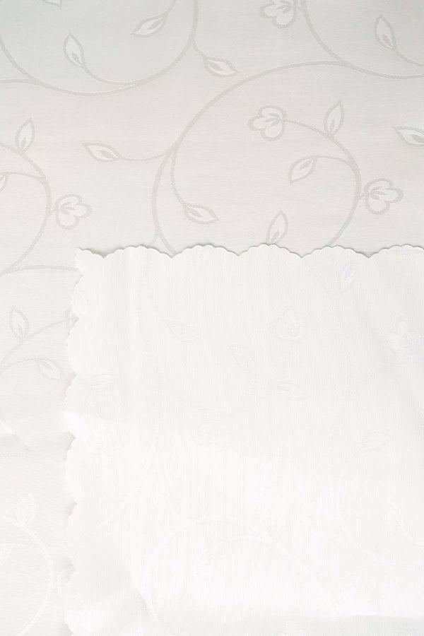 Beyaz Dal Desen Dertsiz Leke Tutmaz Masa Örtüsü 160x220 cm