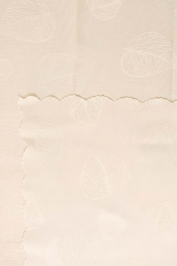 Krem Yaprak Desen Dertsiz Leke Tutmaz Masa Örtüsü 160x220 cm