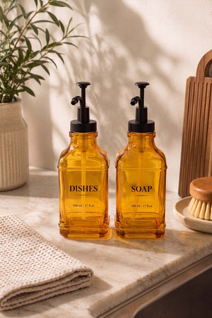 Amber Kare 2'li Sıvı Sabunluk Seti 500 ml