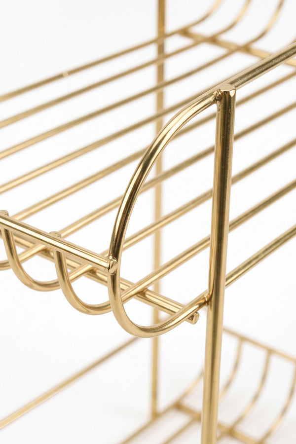 Gold 2 Katlı Metal Sabunluk & Şampuanlık Banyo Köşeliği