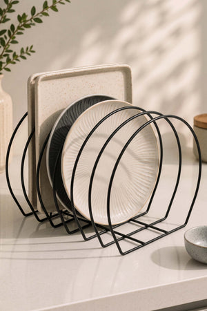 Siyah Metal Tabak Düzenleyici Organizer