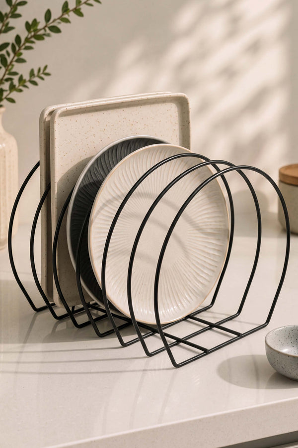 Siyah Metal Tabak Düzenleyici Organizer