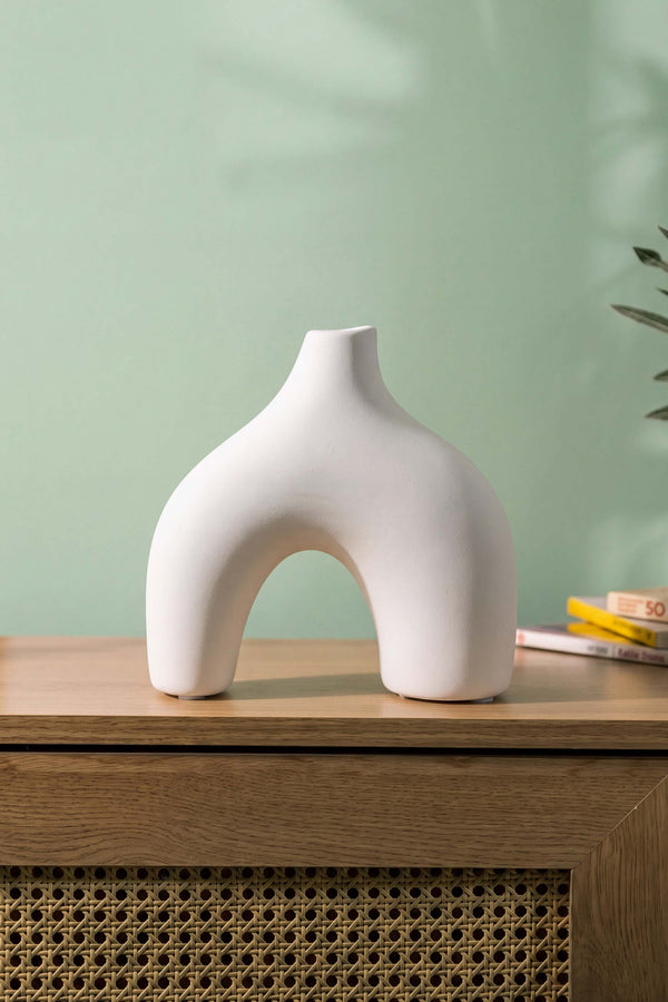 Bohem Geometrik Desen Seramik Dekoratif Vazo