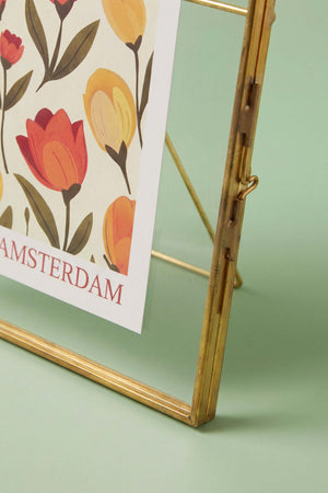 Decosa Tulip Gold Cam Dekoratif Çerçeve