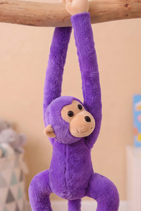Mor Elleri Yapışabilen Maymun Peluş Oyuncak