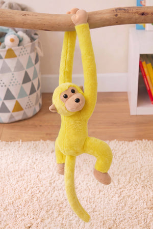 Sarı Elleri Yapışabilen Maymun Peluş Oyuncak