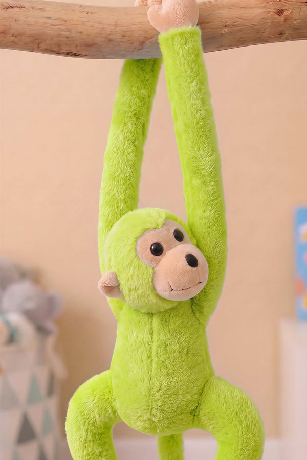 Yeşil Elleri Yapışabilen Maymun Peluş Oyuncak