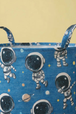 Astronot Desenli Oyuncak & Çamaşır Sepeti