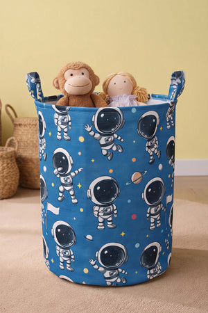 Astronot Desenli Oyuncak & Çamaşır Sepeti