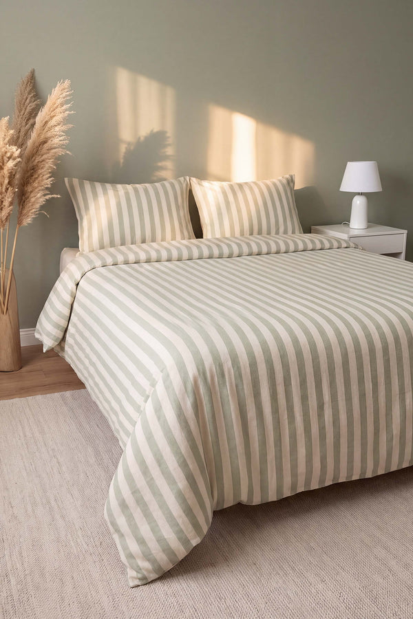 Green Wood %100 Pamuklu Çift Kişilik Nevresim Takımı - 4 Parça
