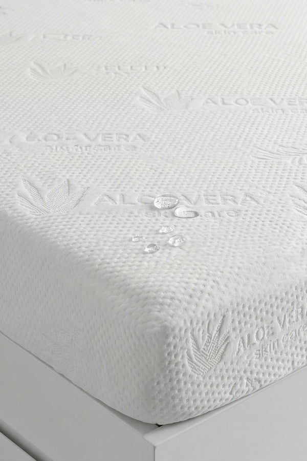 Aloe Vera Sıvı Geçirmez Çift Kişilik Yatak Alezi 160x200 cm