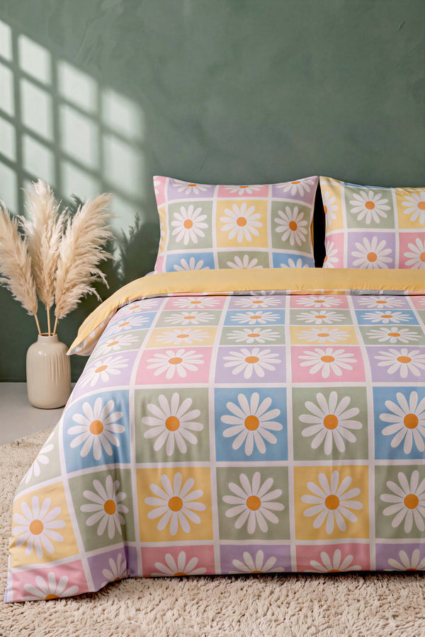 Candy Bloom Nefes Alan Pamuklu Çift Kişilik Nevresim Takımı