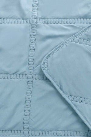 Serra Tila Mint Çift Kişilik Yatak Örtüsü Seti – 3 Parça