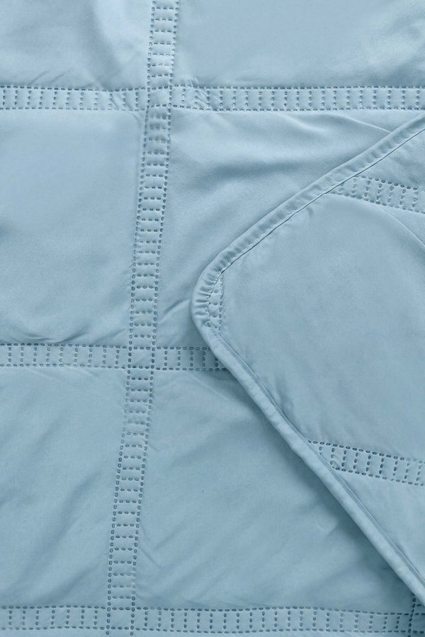 Serra Tila Mint Çift Kişilik Yatak Örtüsü Seti – 3 Parça