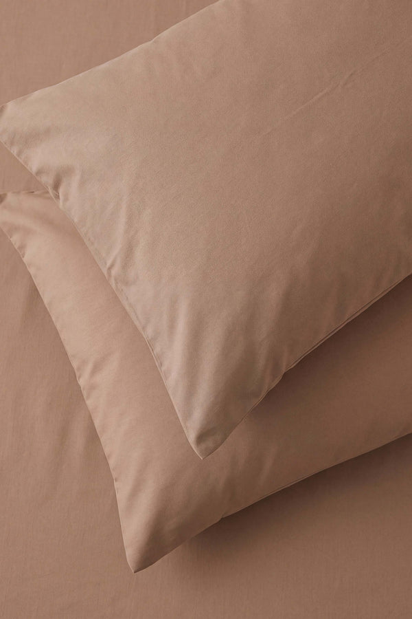 Açık Kahverengi %100 Pamuklu 2'li Yastık Kılıfı 50x70 cm