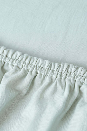 Soft Yeşil %100 Pamuklu Çift Kişilik Lastikli Çarşaf Takımı - 3 Parça