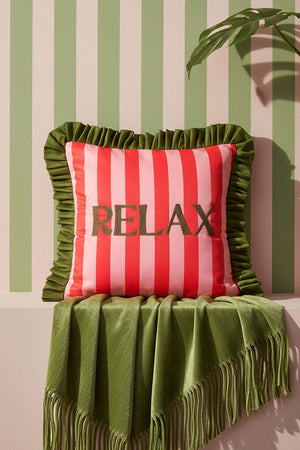 Relax Nakışlı Dekoratif Kırlent Kılıfı