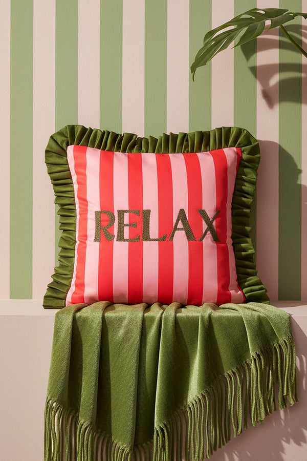 Relax Nakışlı Dekoratif Kırlent Kılıfı